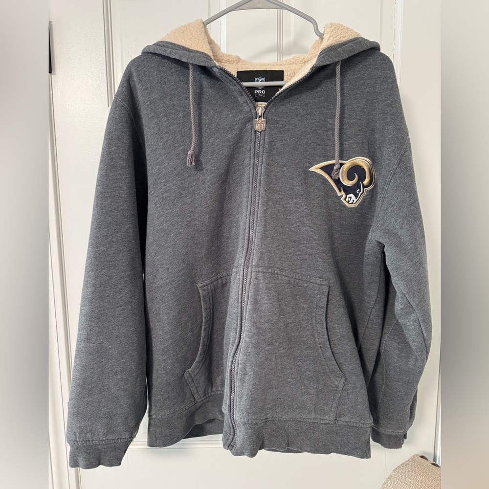Vintage NFL St. Louis Rams Gray Jacket Hoodie